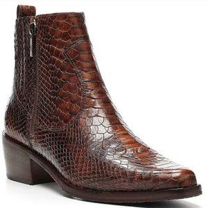 Donald Pliner Marisol Bootie - Leather Snake Print - Size 7- NEW IN BOX